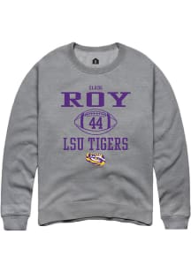 Slade Roy  Rally LSU Tigers Mens Grey NIL Sport Icon Long Sleeve Crew Sweatshirt