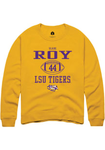 Slade Roy  Rally LSU Tigers Mens Gold NIL Sport Icon Long Sleeve Crew Sweatshirt