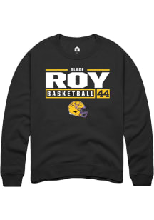 Slade Roy  Rally LSU Tigers Mens Black NIL Stacked Box Long Sleeve Crew Sweatshirt