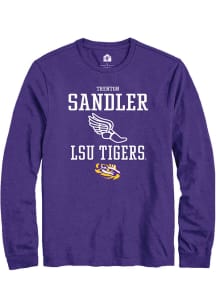 Trenton Sandler  LSU Tigers Purple Rally NIL Sport Icon Long Sleeve T Shirt