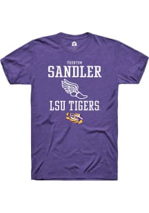Trenton Sandler  LSU Tigers Purple Rally NIL Sport Icon Short Sleeve T Shirt