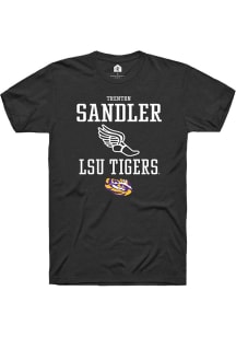 Trenton Sandler  LSU Tigers Black Rally NIL Sport Icon Short Sleeve T Shirt