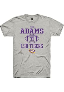 Tyree Adams  LSU Tigers Ash Rally NIL Sport Icon Short Sleeve T Shirt