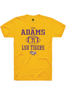 Tyree Adams  LSU Tigers Gold Rally NIL Sport Icon Short Sleeve T Shirt