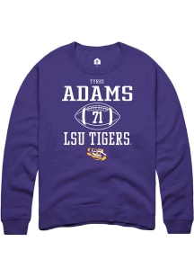 Tyree Adams  Rally LSU Tigers Mens Purple NIL Sport Icon Long Sleeve Crew Sweatshirt