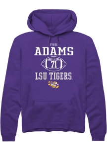 Tyree Adams  Rally LSU Tigers Mens Purple NIL Sport Icon Long Sleeve Hoodie