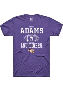 Tyree Adams  LSU Tigers Purple Rally NIL Sport Icon Short Sleeve T Shirt