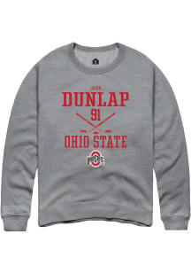 Jake Dunlap  Rally Ohio State Buckeyes Mens Graphite NIL Sport Icon Long Sleeve Crew Sweatshirt