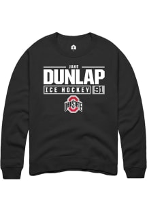 Jake Dunlap  Rally Ohio State Buckeyes Mens Black NIL Stacked Box Long Sleeve Crew Sweatshirt