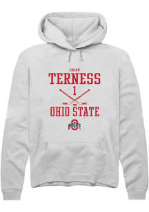 Logan Terness  Rally Ohio State Buckeyes Mens White NIL Sport Icon Long Sleeve Hoodie