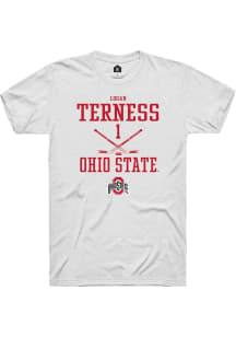 Logan Terness  Ohio State Buckeyes White Rally NIL Sport Icon Short Sleeve T Shirt