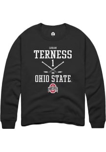 Logan Terness  Rally Ohio State Buckeyes Mens Black NIL Sport Icon Long Sleeve Crew Sweatshirt