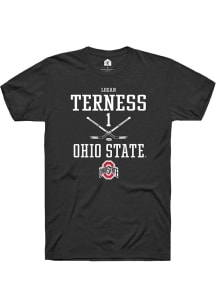 Logan Terness  Ohio State Buckeyes Black Rally NIL Sport Icon Short Sleeve T Shirt