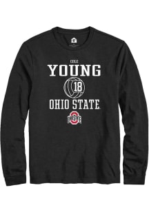 Cole Young  Ohio State Buckeyes Black Rally NIL Sport Icon Long Sleeve T Shirt