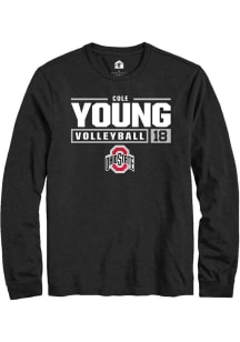 Cole Young  Ohio State Buckeyes Black Rally NIL Stacked Box Long Sleeve T Shirt