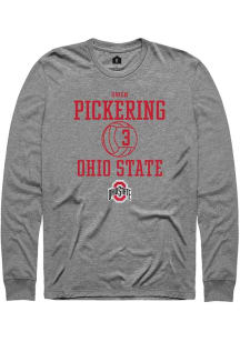 Owen Pickering  Ohio State Buckeyes Graphite Rally NIL Sport Icon Long Sleeve T Shirt