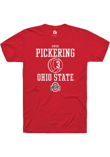 Owen Pickering  Ohio State Buckeyes Red Rally NIL Sport Icon Short Sleeve T Shirt