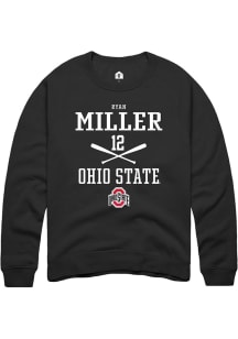 Ryan Miller  Rally Ohio State Buckeyes Mens Black NIL Sport Icon Long Sleeve Crew Sweatshirt
