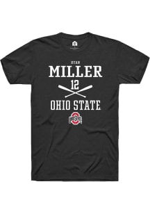 Ryan Miller  Ohio State Buckeyes Black Rally NIL Sport Icon Short Sleeve T Shirt