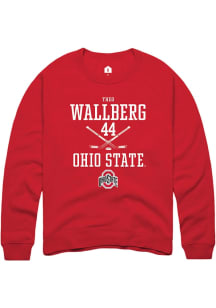 Theo Wallberg  Rally Ohio State Buckeyes Mens Red NIL Sport Icon Long Sleeve Crew Sweatshirt