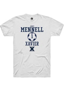 Jonny Mennell  Xavier Musketeers White Rally NIL Sport Icon Short Sleeve T Shirt