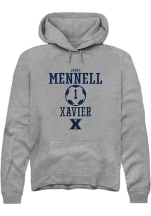 Jonny Mennell  Rally Xavier Musketeers Mens Grey NIL Sport Icon Long Sleeve Hoodie