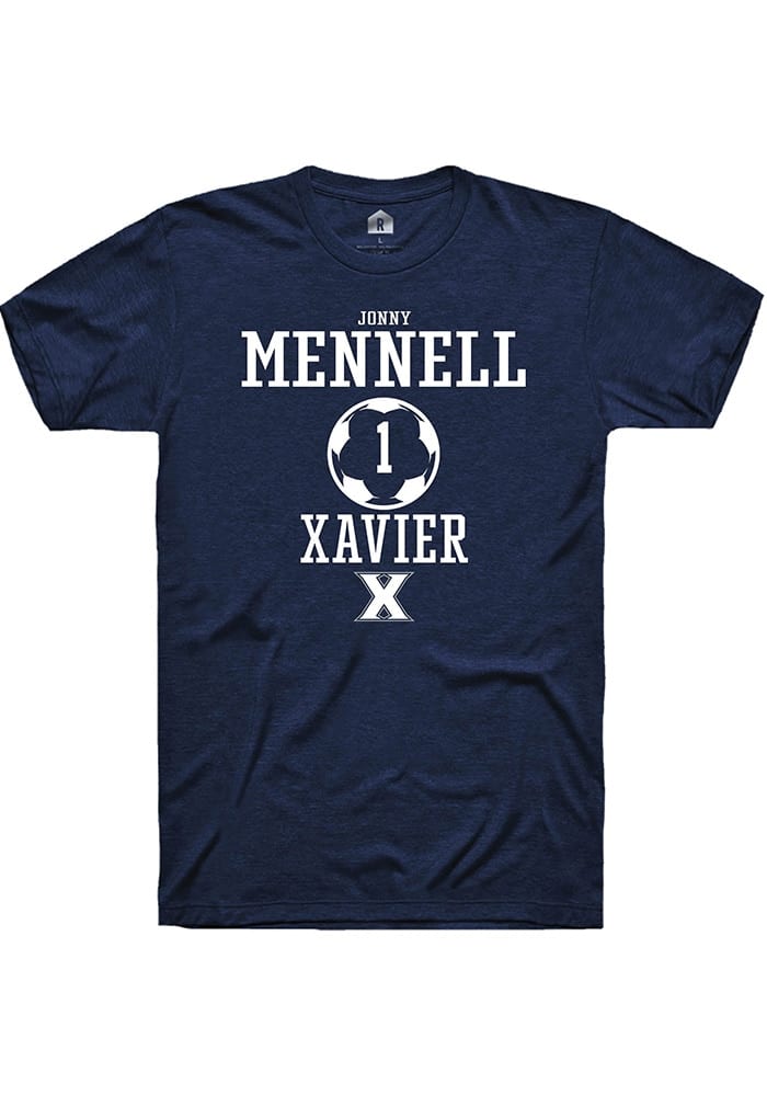 Jonny Mennell  Xavier Musketeers Navy Blue Rally NIL Sport Icon Short Sleeve T Shirt