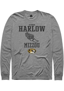 Kannon Harlow  Missouri Tigers Grey Rally NIL Sport Icon Long Sleeve T Shirt