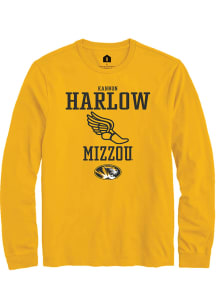 Kannon Harlow  Missouri Tigers Gold Rally NIL Sport Icon Long Sleeve T Shirt