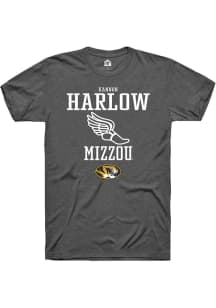 Kannon Harlow  Missouri Tigers Dark Grey Rally NIL Sport Icon Short Sleeve T Shirt