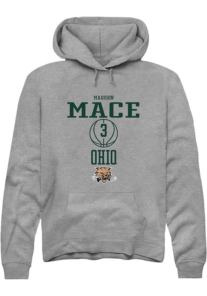 Madison Mace  Rally Ohio Bobcats Mens Graphite NIL Sport Icon Long Sleeve Hoodie