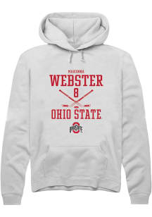 Makenna Webster  Rally Ohio State Buckeyes Mens White NIL Sport Icon Long Sleeve Hoodie