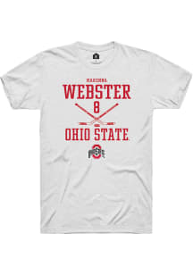Makenna Webster  Ohio State Buckeyes White Rally NIL Sport Icon Short Sleeve T Shirt