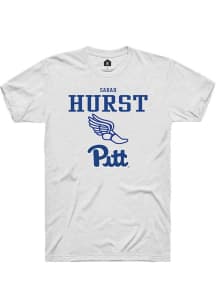 Sarah Hurst White Pitt Panthers NIL Sport Icon Track Short Sleeve T Shirt