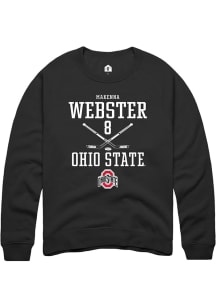 Makenna Webster  Rally Ohio State Buckeyes Mens Black NIL Sport Icon Long Sleeve Crew Sweatshirt