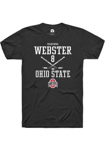 Makenna Webster  Ohio State Buckeyes Black Rally NIL Sport Icon Short Sleeve T Shirt