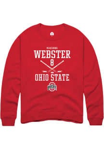 Makenna Webster  Rally Ohio State Buckeyes Mens Red NIL Sport Icon Long Sleeve Crew Sweatshirt