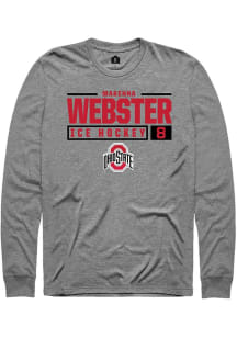 Makenna Webster Rally Mens Graphite Ohio State Buckeyes NIL Stacked Box Tee