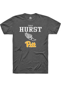 Sarah Hurst Dark Grey Pitt Panthers NIL Sport Icon Track Short Sleeve T Shirt