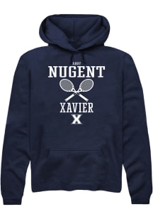 Abby Nugent  Rally Xavier Musketeers Mens Navy Blue NIL Sport Icon Long Sleeve Hoodie