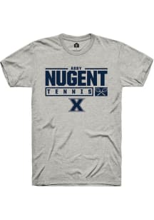 Abby Nugent  Xavier Musketeers Ash Rally NIL Stacked Box Short Sleeve T Shirt