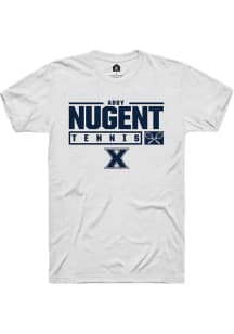 Abby Nugent  Xavier Musketeers White Rally NIL Stacked Box Short Sleeve T Shirt