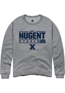 Abby Nugent  Rally Xavier Musketeers Mens Grey NIL Stacked Box Long Sleeve Crew Sweatshirt