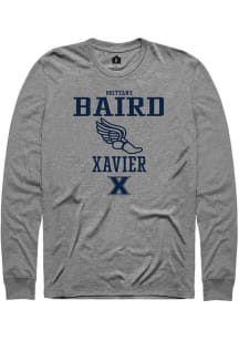 Brittany Baird  Xavier Musketeers Graphite Rally NIL Sport Icon Long Sleeve T Shirt