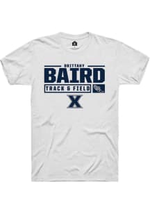 Brittany Baird  Xavier Musketeers White Rally NIL Stacked Box Short Sleeve T Shirt