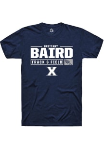 Brittany Baird  Xavier Musketeers Navy Blue Rally NIL Stacked Box Short Sleeve T Shirt