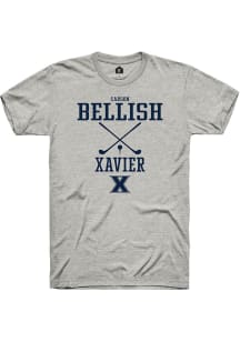 Carson Bellish  Xavier Musketeers Ash Rally NIL Sport Icon Short Sleeve T Shirt