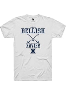 Carson Bellish  Xavier Musketeers White Rally NIL Sport Icon Short Sleeve T Shirt