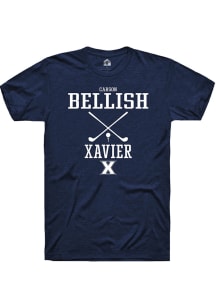 Carson Bellish  Xavier Musketeers Navy Blue Rally NIL Sport Icon Short Sleeve T Shirt