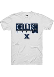 Carson Bellish  Xavier Musketeers White Rally NIL Stacked Box Short Sleeve T Shirt